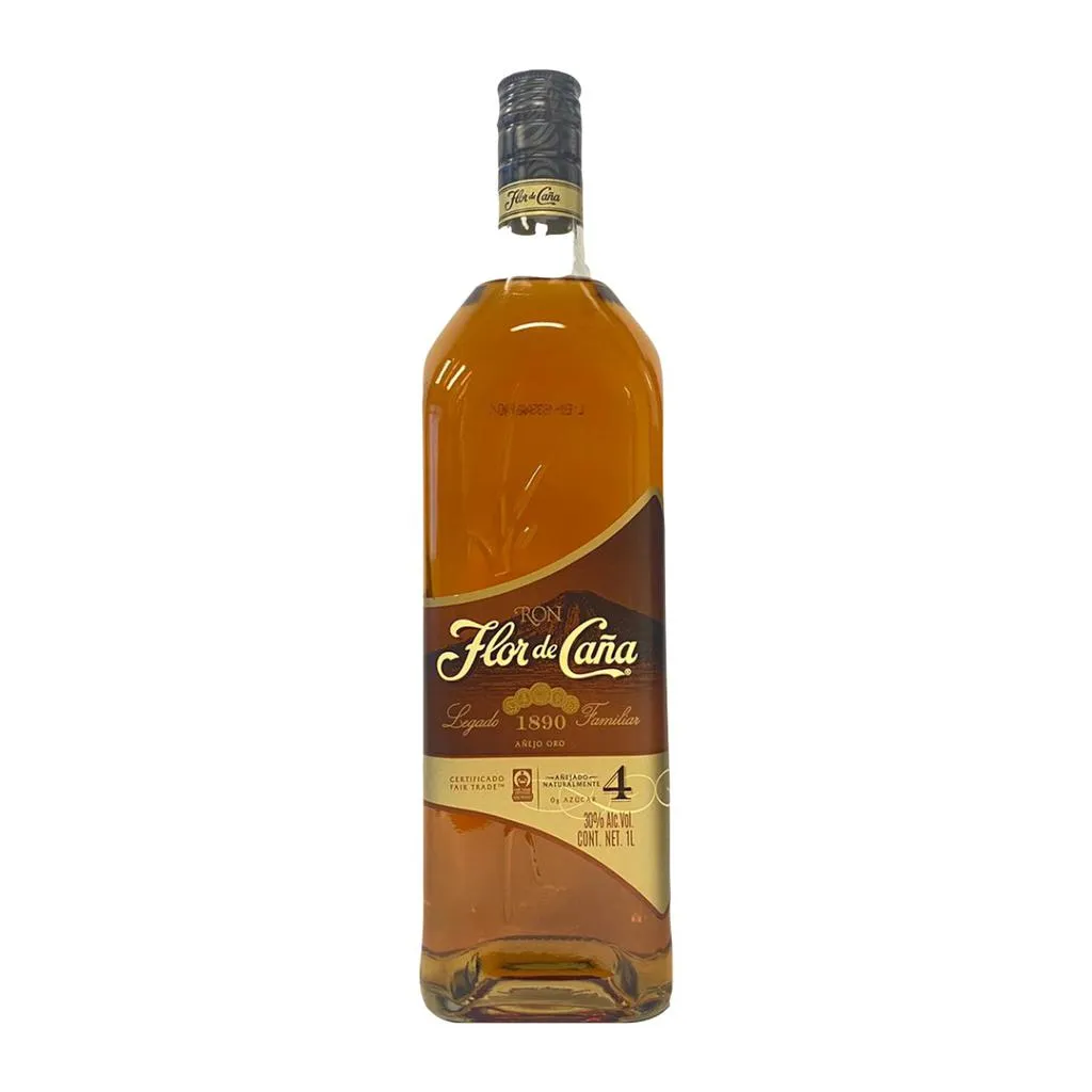 Flor de Caña Oro Ron Añejo 4 Años 1 LITRO