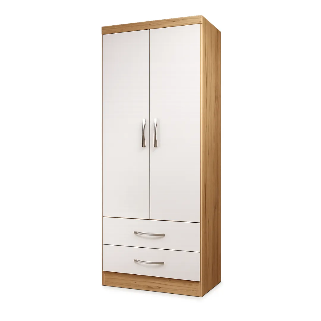 Armario Atalaia 2 Puertas Color Blanco con castaño
