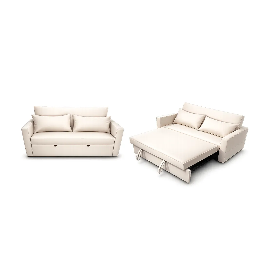 Sofa Cama Textil Crema