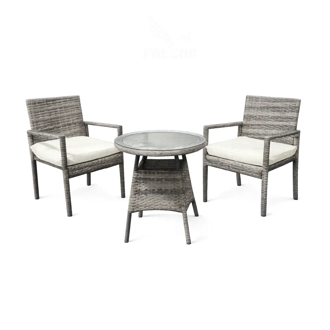 Juego de terraza 3pcs 2 sillas  + 1 Mesa