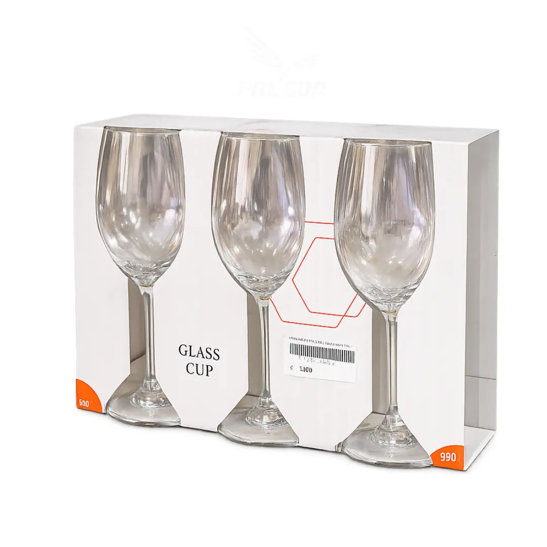 Copas de Vidrio Set 3 PCS 330 ML Color Arcoiris