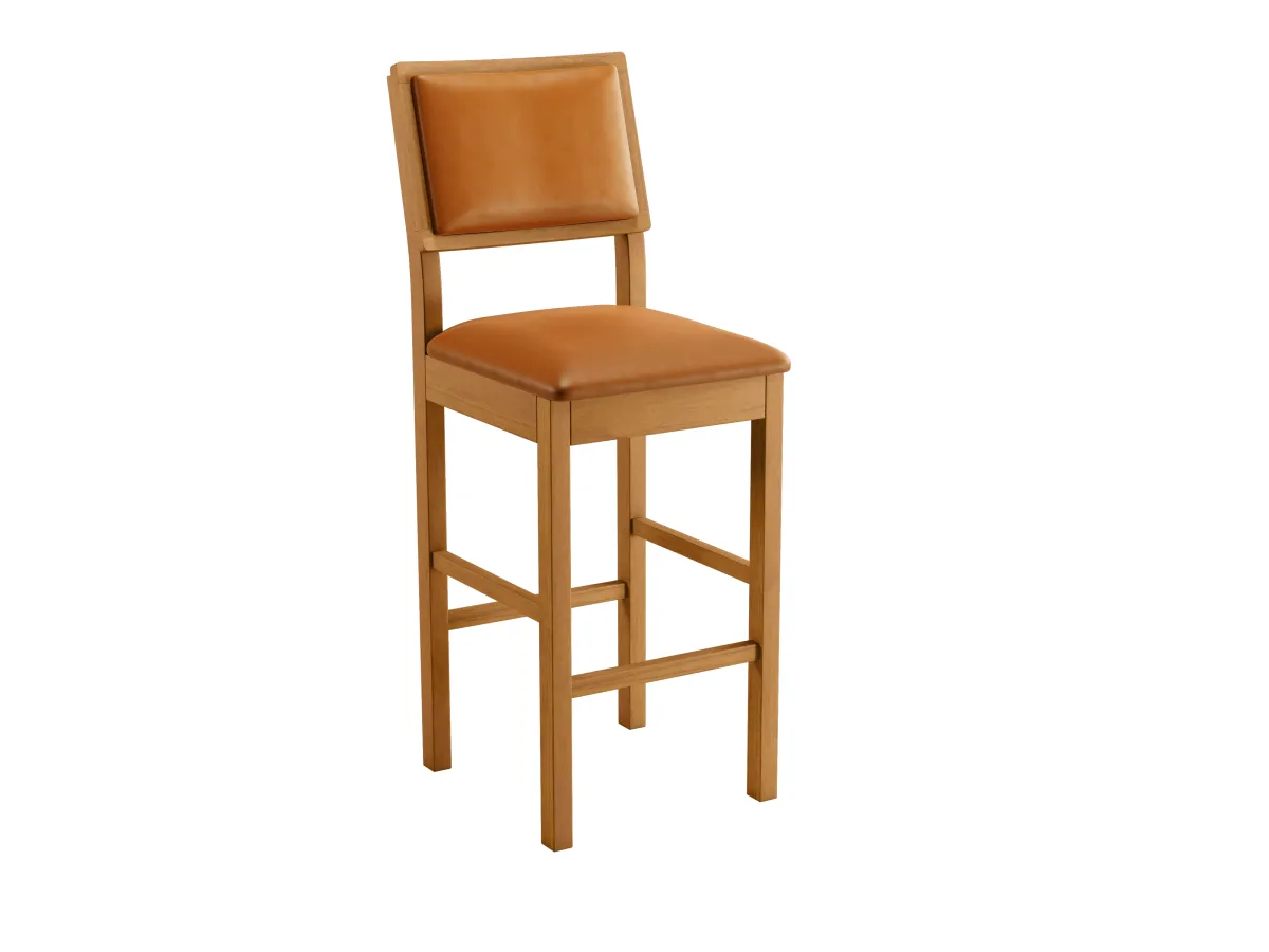 Silla de bar Jade color miel caramelo