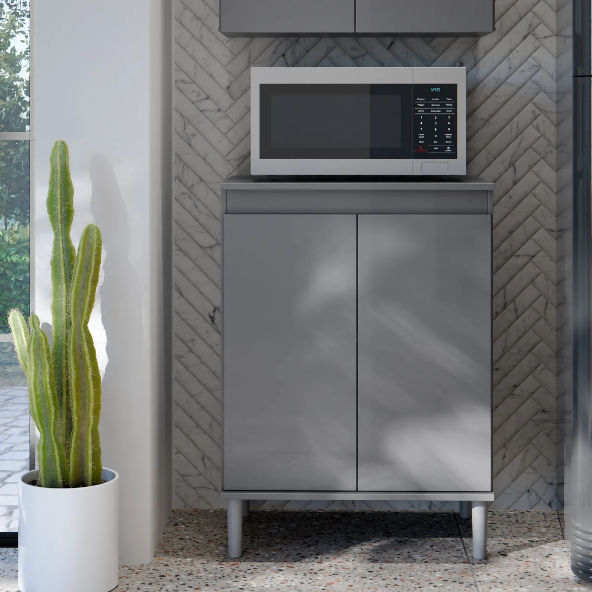 Mueble multiuso Balcao gris