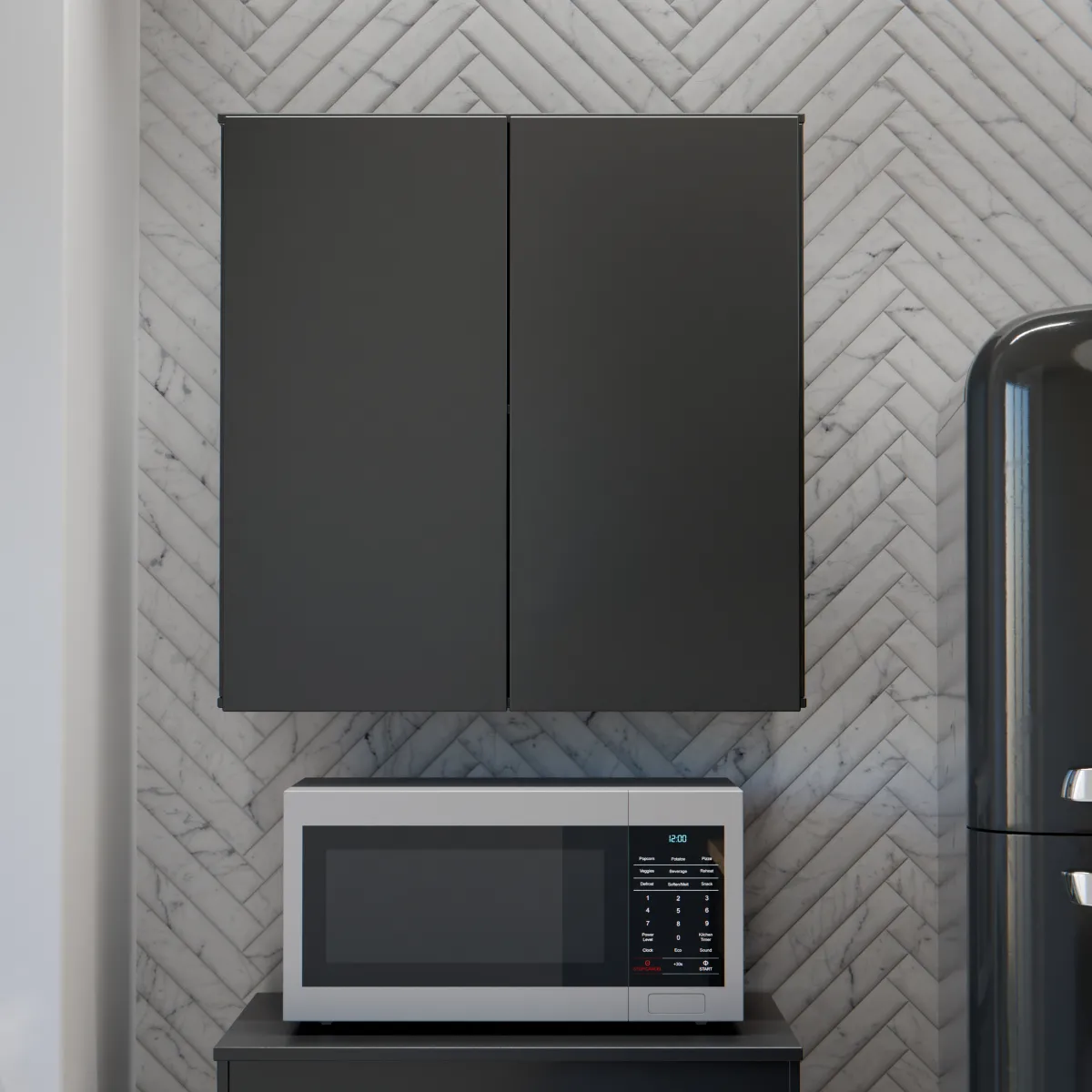 Mueble aereo Balcao negro